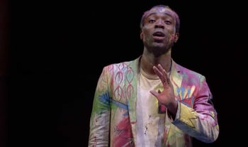 Paapa Essiedu (Hamlet) in Hamlet | Royal Shakespeare Company © Manuel Harlan