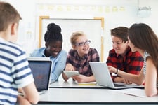 Classroom of engaged students