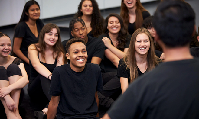 A class of drama students