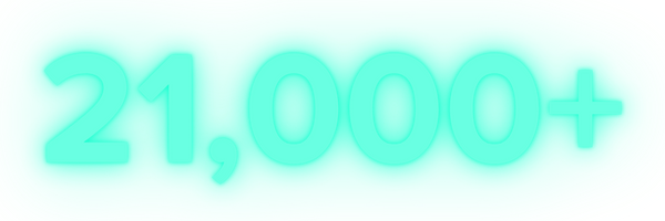 21,000+