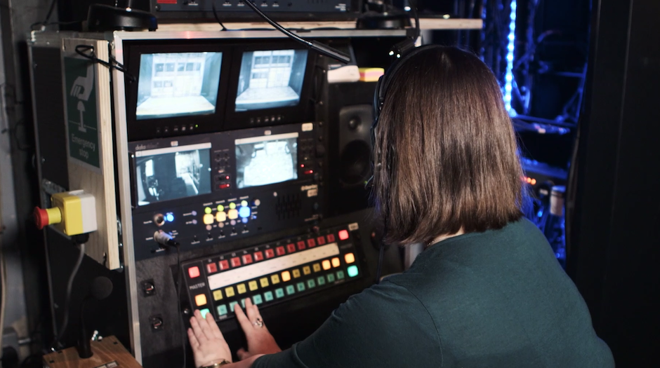 Image of student behind the scenes of a performance