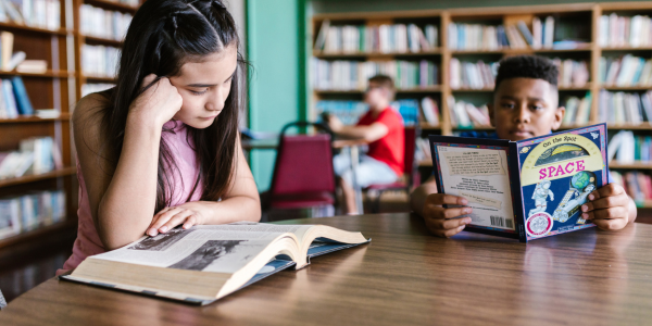 Student reading